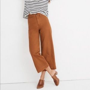 Madewell Emmett wise leg crop burnt sienna